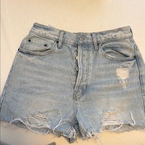 PacSun Blue Jean Shorts Distressed Cut-Off Style